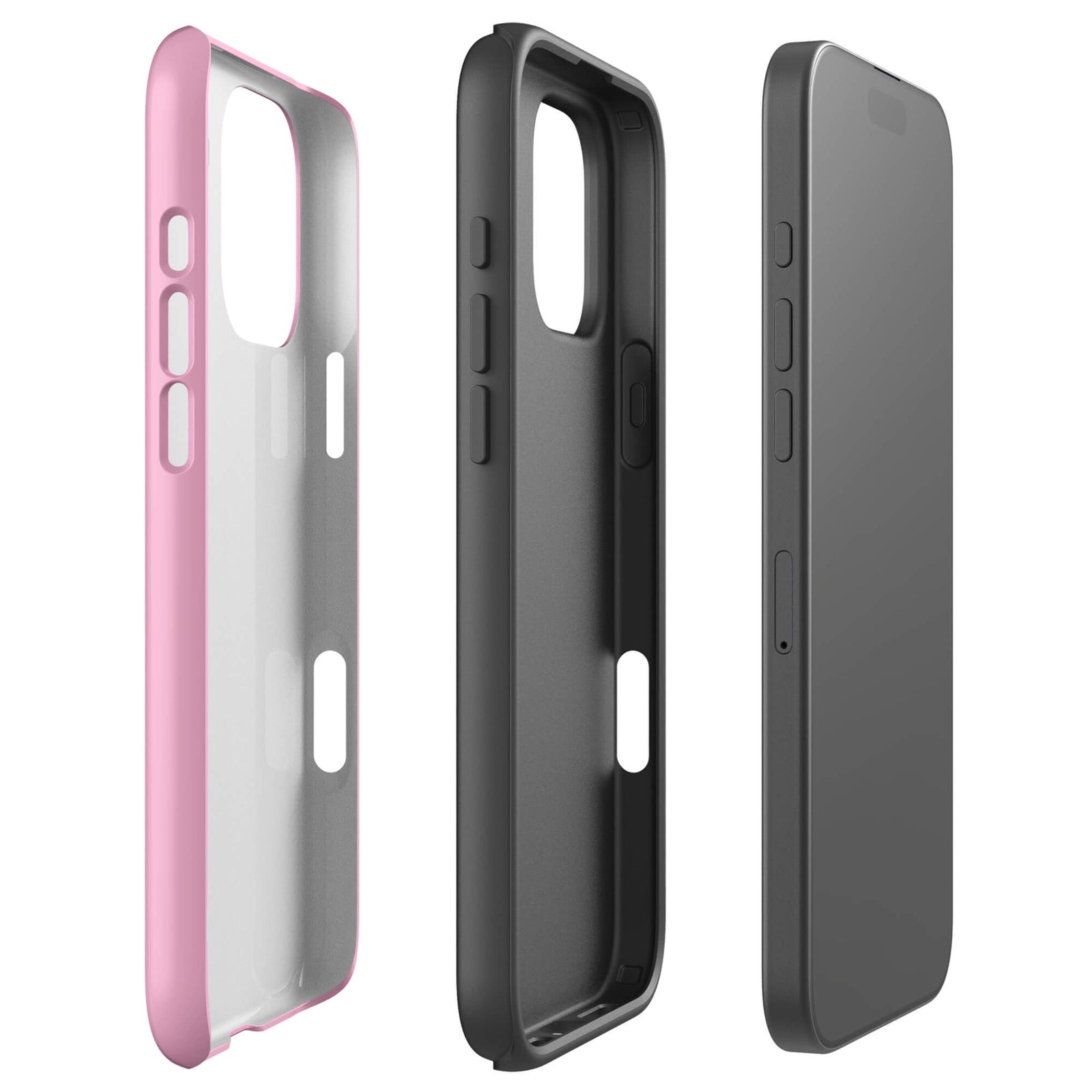 Bubblegum pink phone case with yellow This is me script, double layer protection