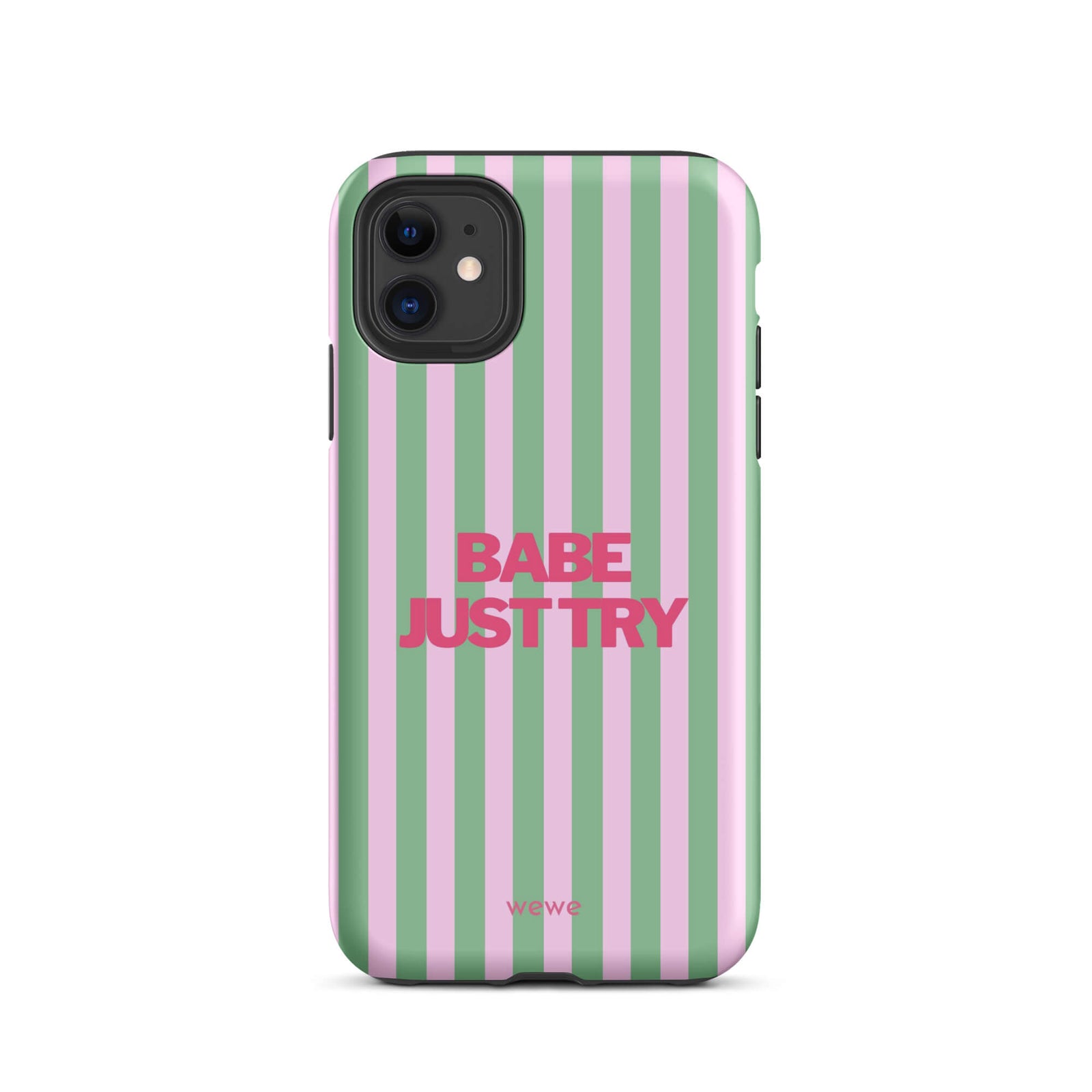 Babe Just Try Striped iPhone 16 Pro Case