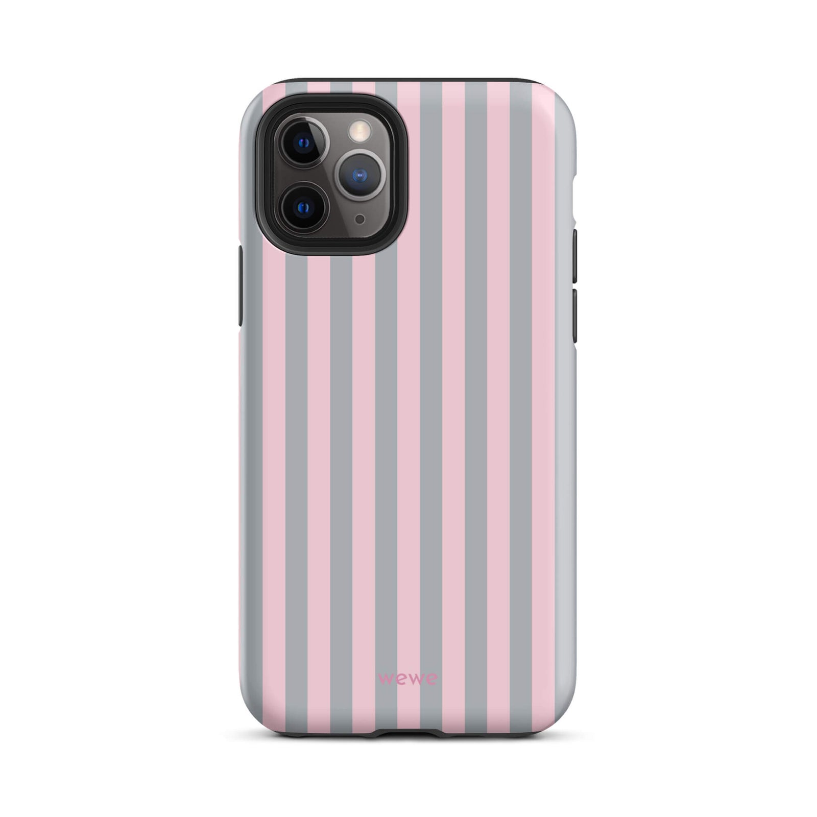 Blush & Gray Stripe iPhone 16 ProCase
