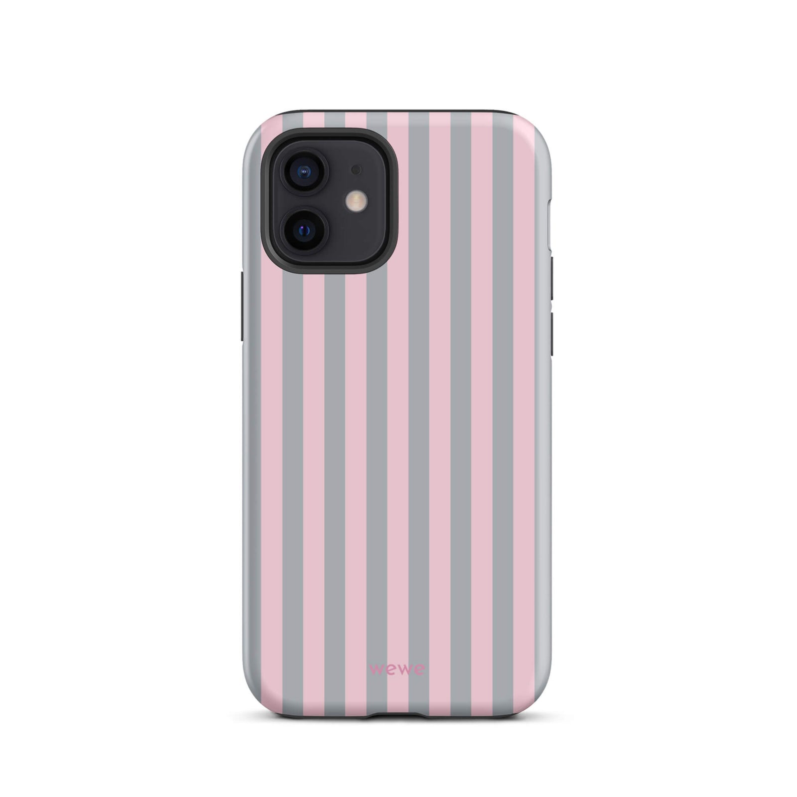 Blush & Gray Stripe iPhone 16 ProCase