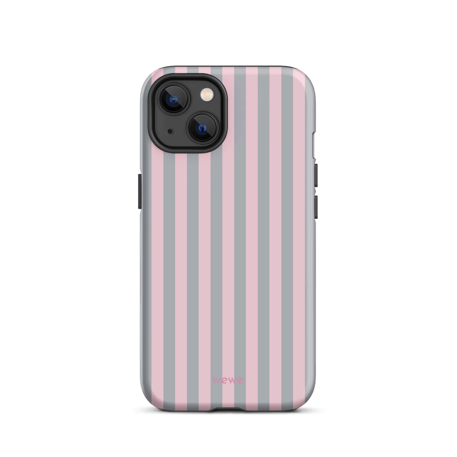 Blush & Gray Stripe iPhone 16 ProCase