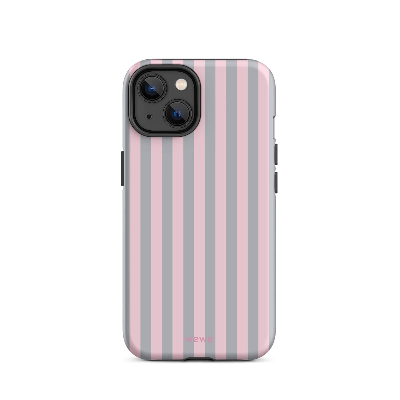 Blush & Gray Stripe iPhone 16 ProCase