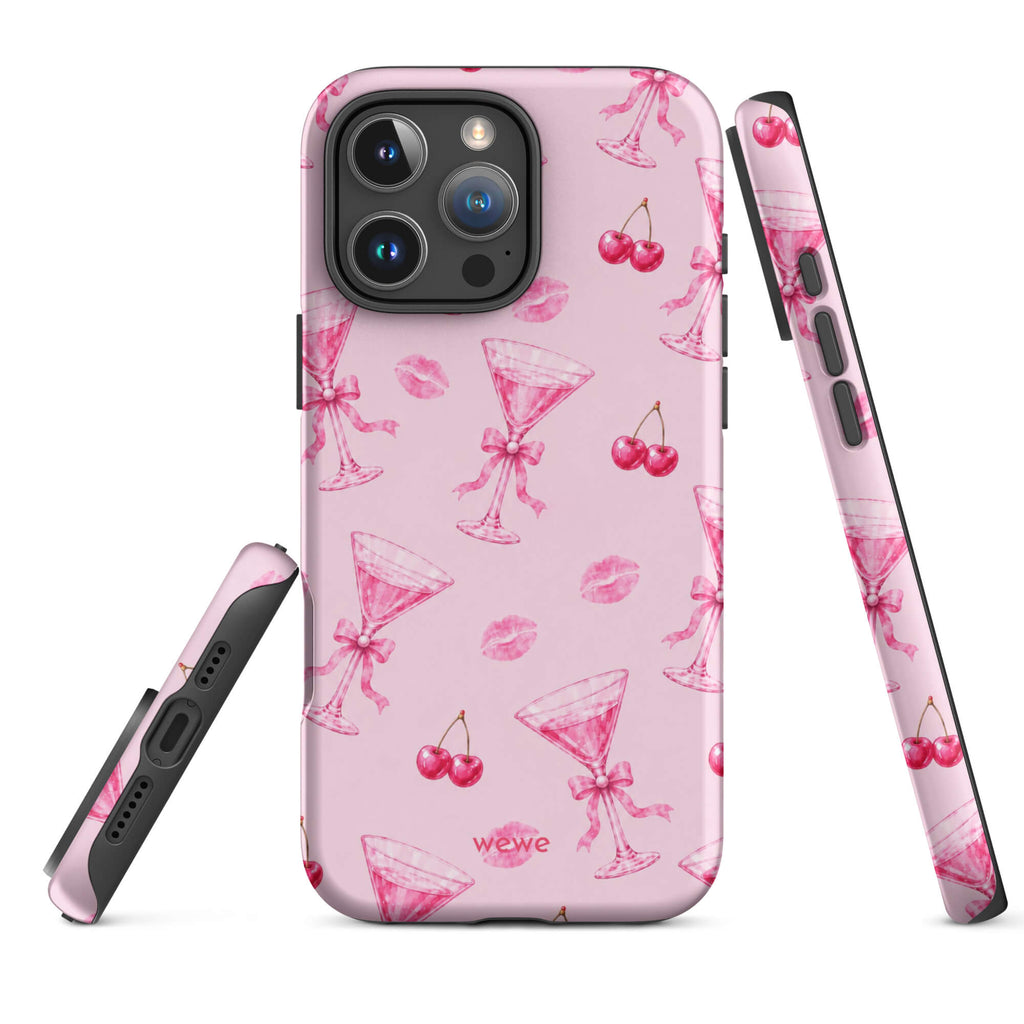 Cherry Kiss Martini iPhone 16 Pro Case