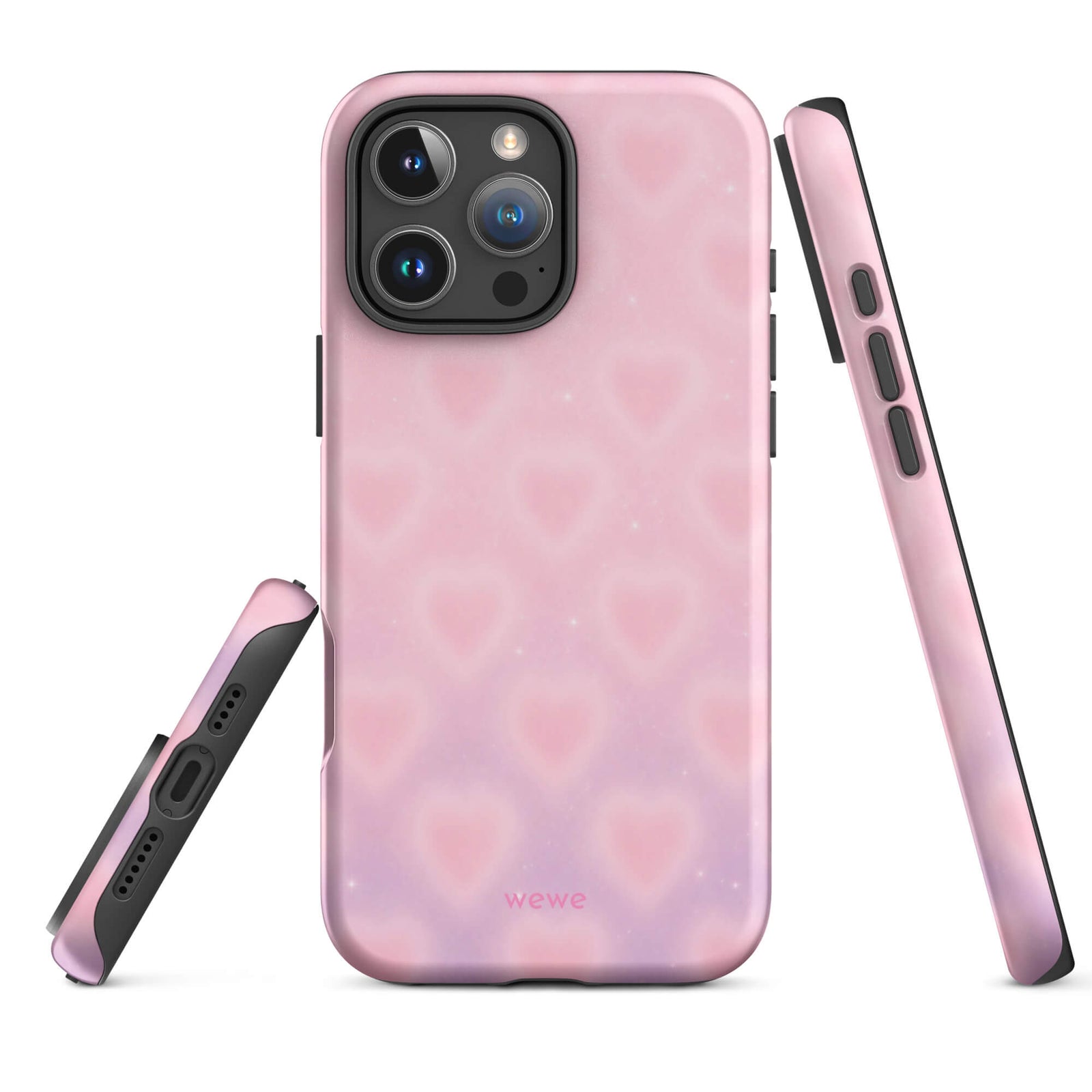 Pink Aura Heart iPhone 16 Pro Case
