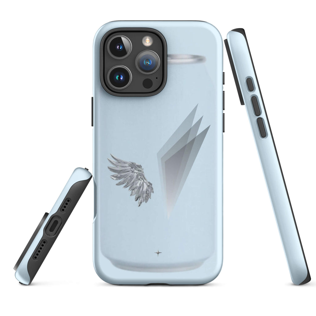 Baby Blue Chrome Angel Wing iPhone 17 Pro Case
