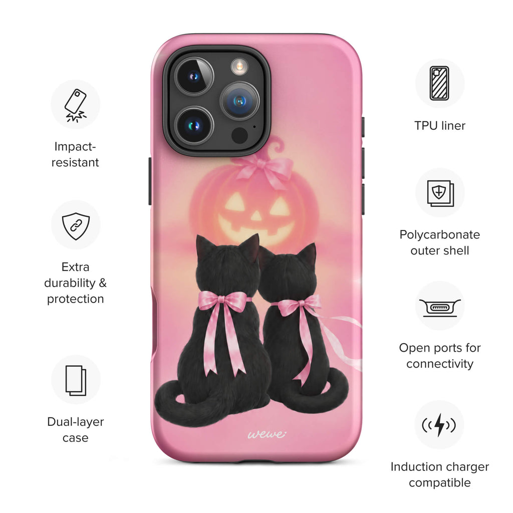Black Cats and Pumpkin iPhone Case