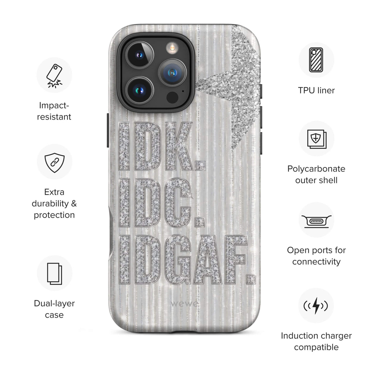 IDK Rhinestone iPhone Case