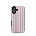 Blush & Gray Stripe iPhone 16 ProCase