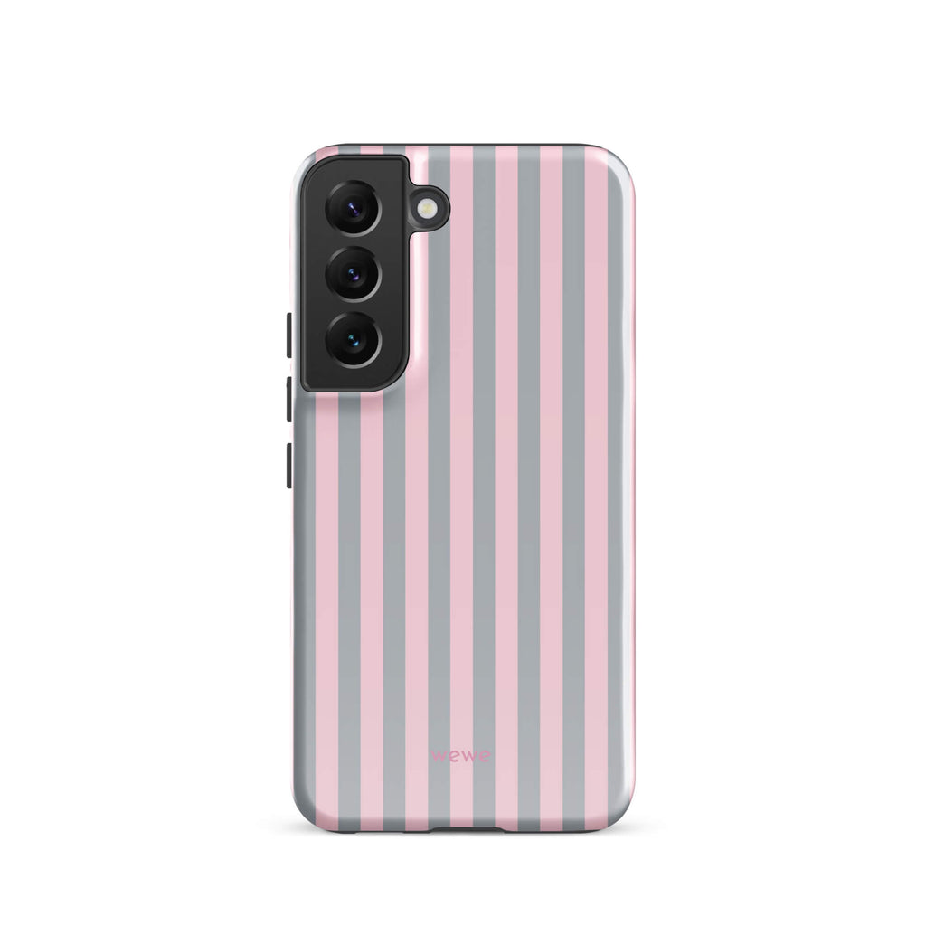 Blush & Gray Stripe iPhone 16 ProCase