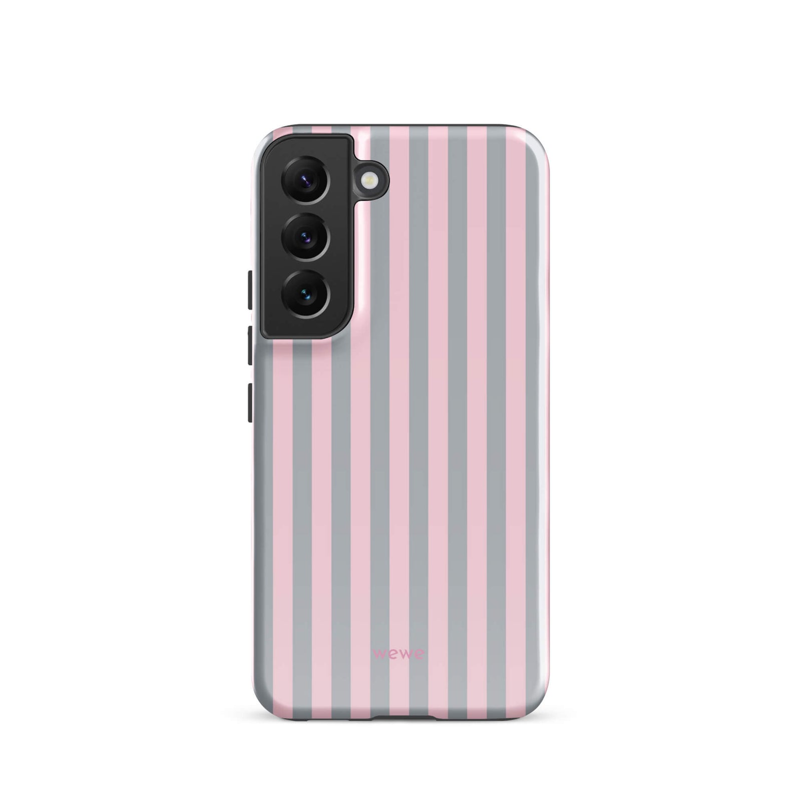 Blush & Gray Stripe iPhone 16 ProCase