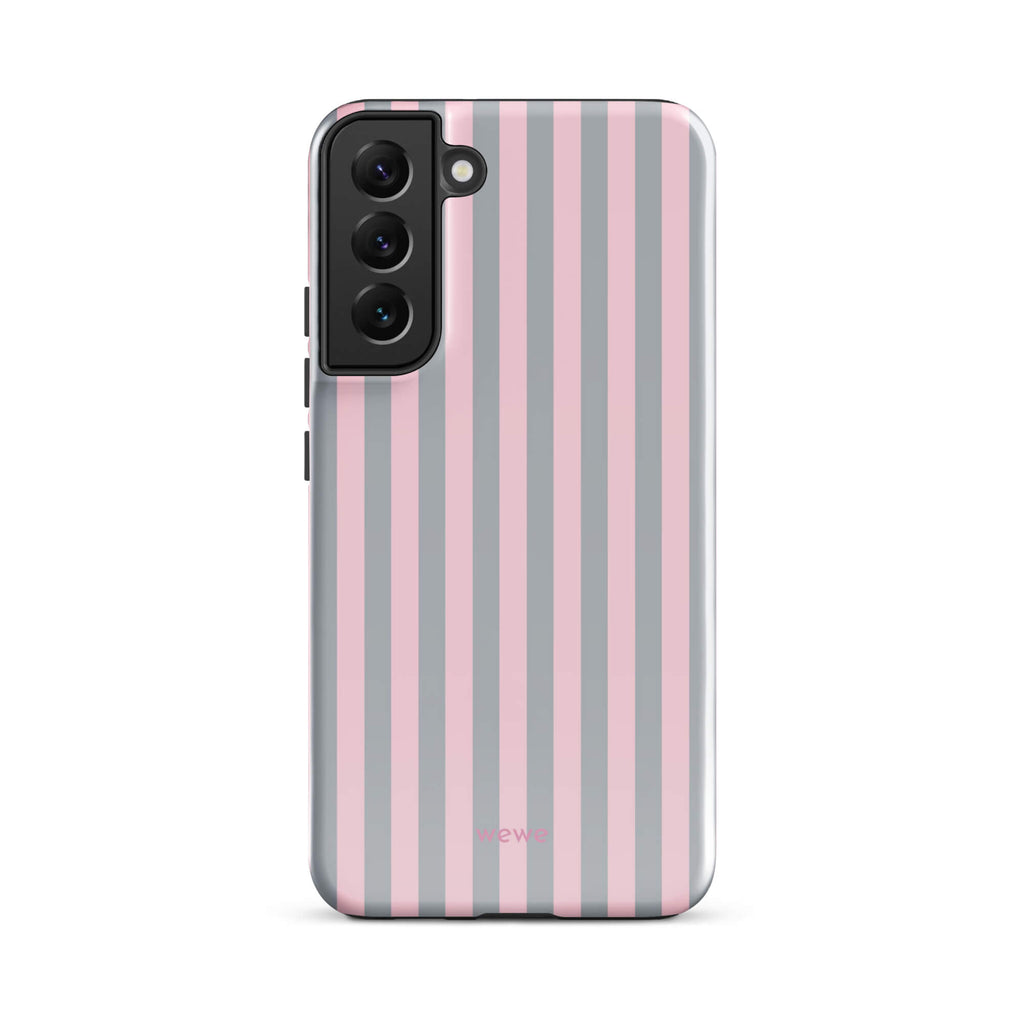 Blush & Gray Stripe iPhone 16 ProCase