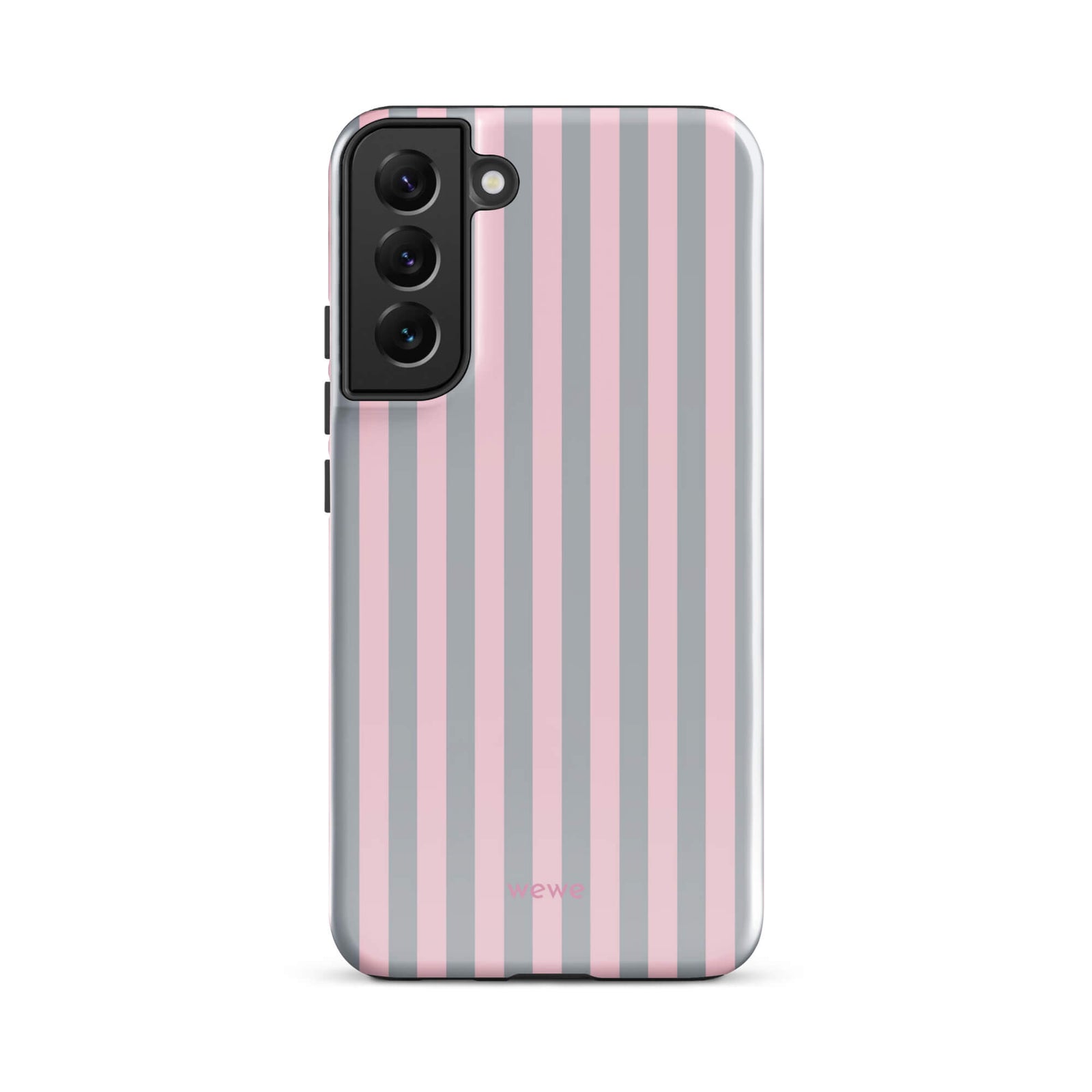 Blush & Gray Stripe iPhone 16 ProCase