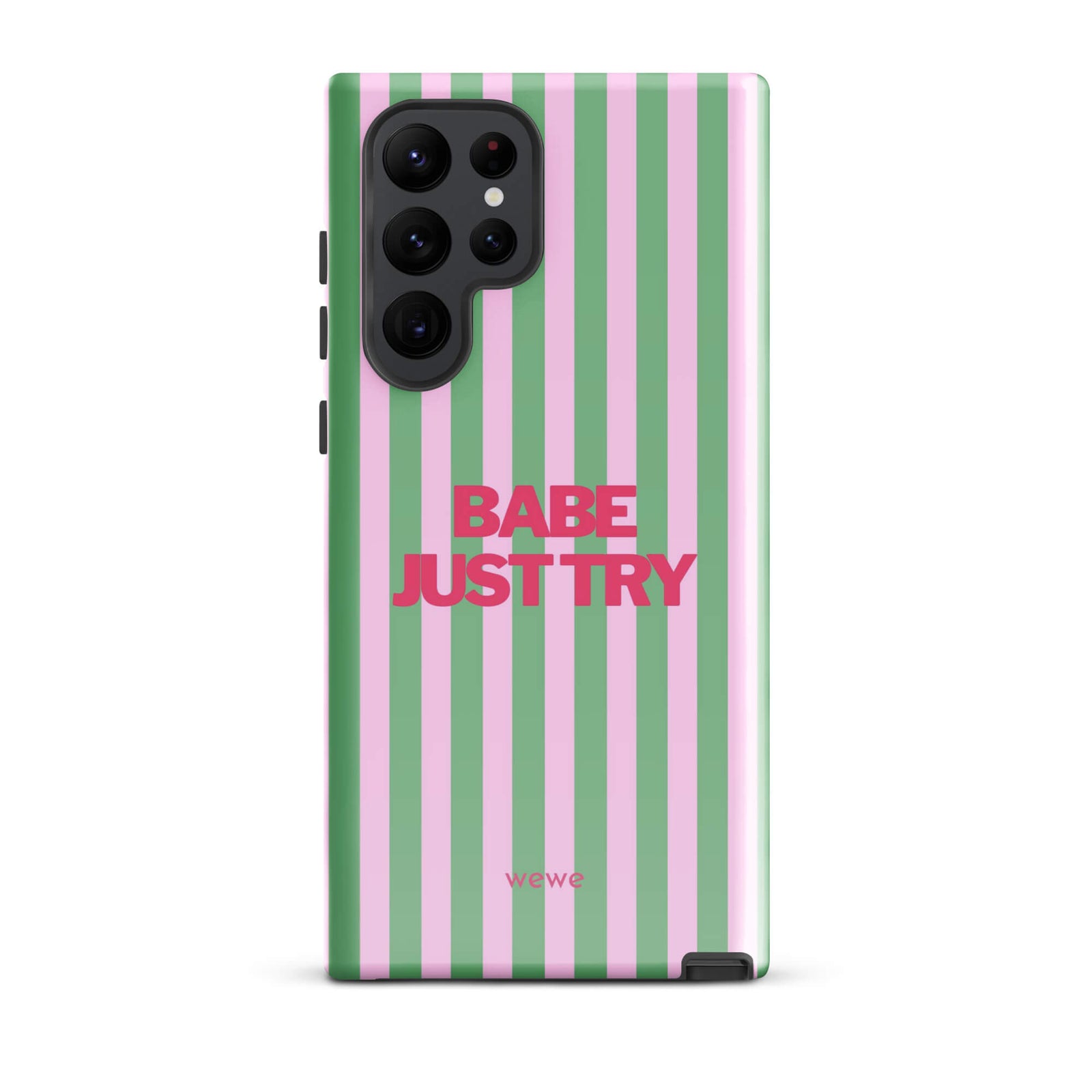 Babe Just Try Striped iPhone 16 Pro Case