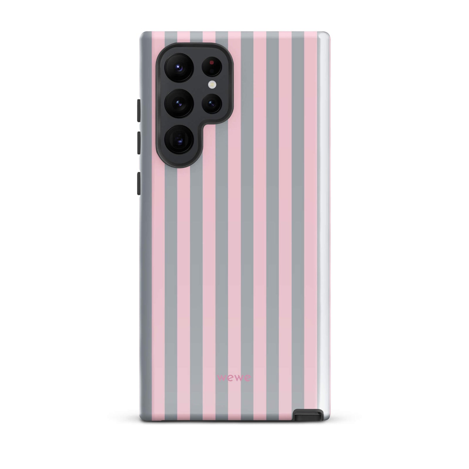 Blush & Gray Stripe iPhone 16 ProCase