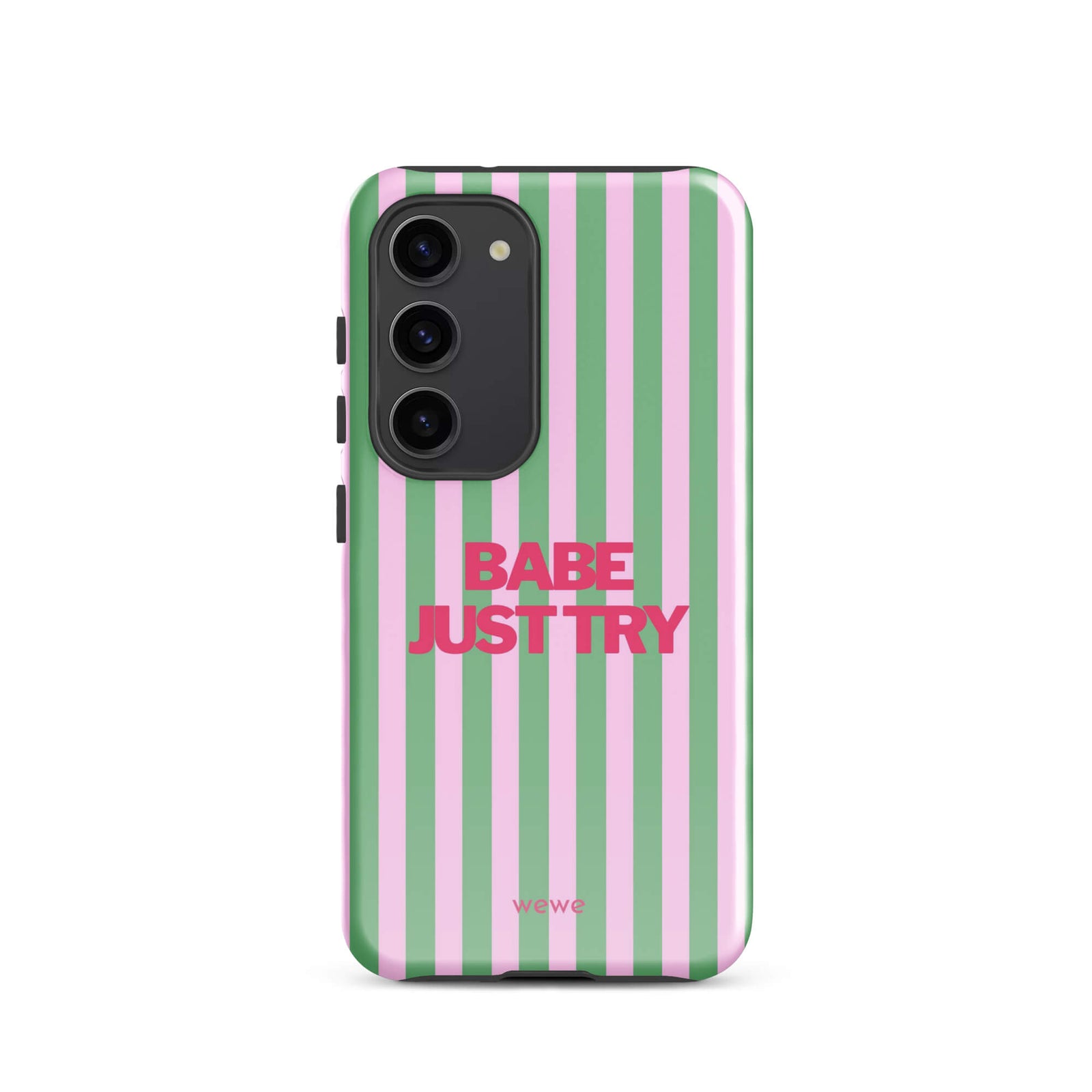 Babe Just Try Striped iPhone 16 Pro Case