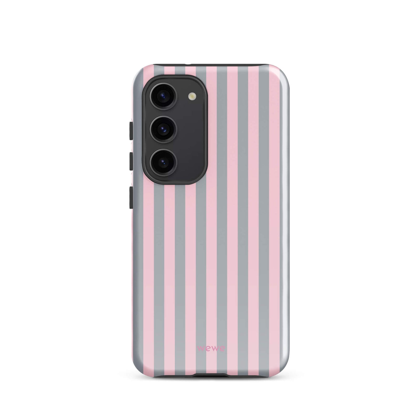 Blush & Gray Stripe iPhone 16 ProCase