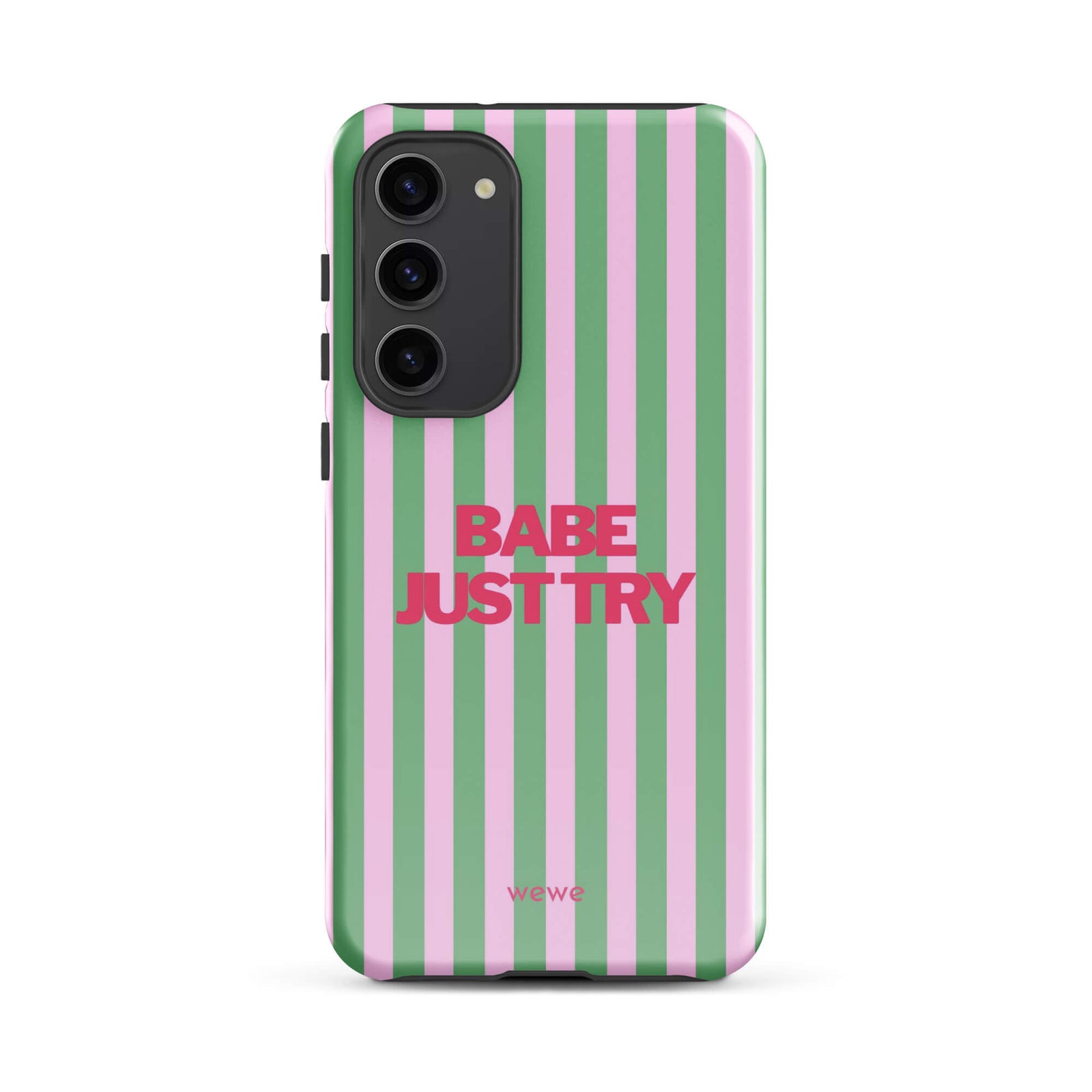 Babe Just Try Striped iPhone 16 Pro Case