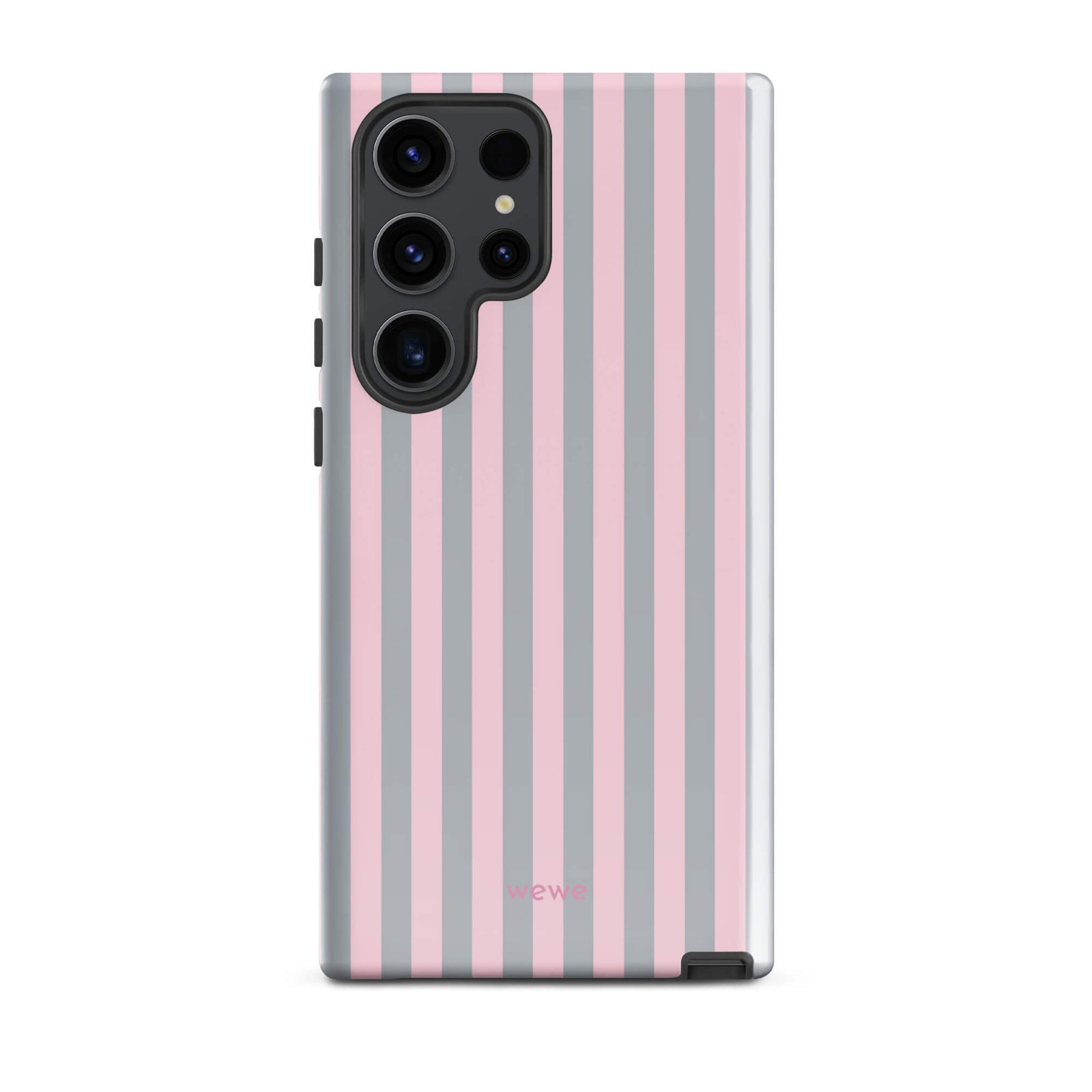 Blush & Gray Stripe iPhone 16 ProCase