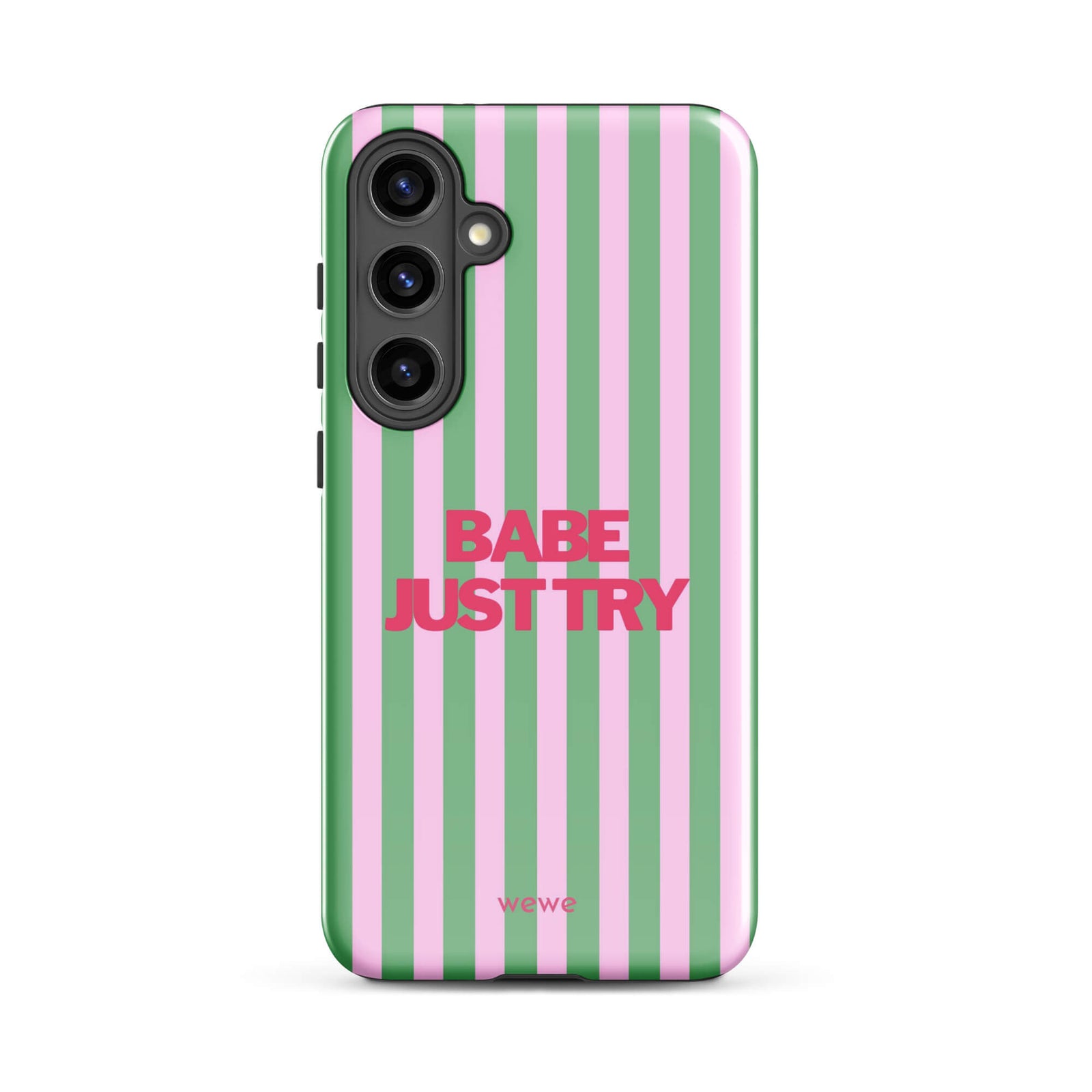 Babe Just Try Striped iPhone 16 Pro Case