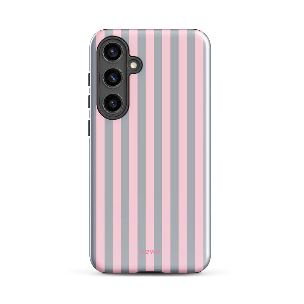 Blush & Gray Stripe iPhone 16 ProCase
