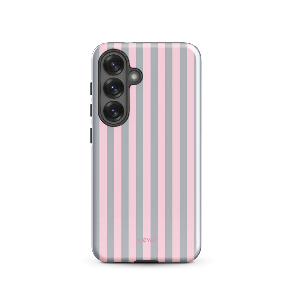 Blush & Gray Stripe iPhone 16 ProCase