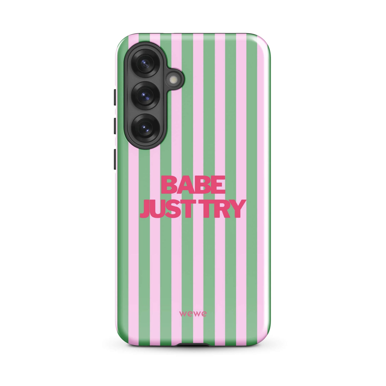 Babe Just Try Striped iPhone 16 Pro Case