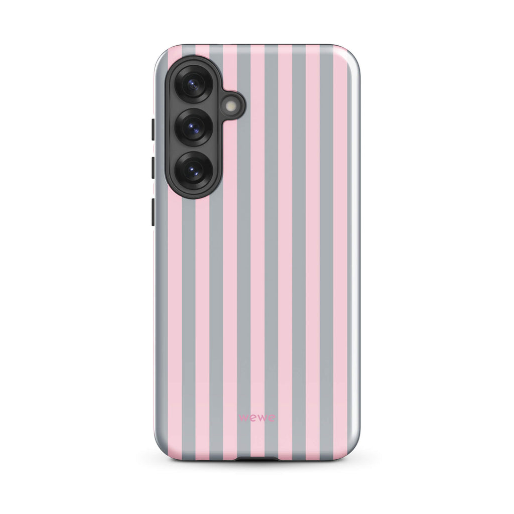 Blush & Gray Stripe iPhone 16 ProCase
