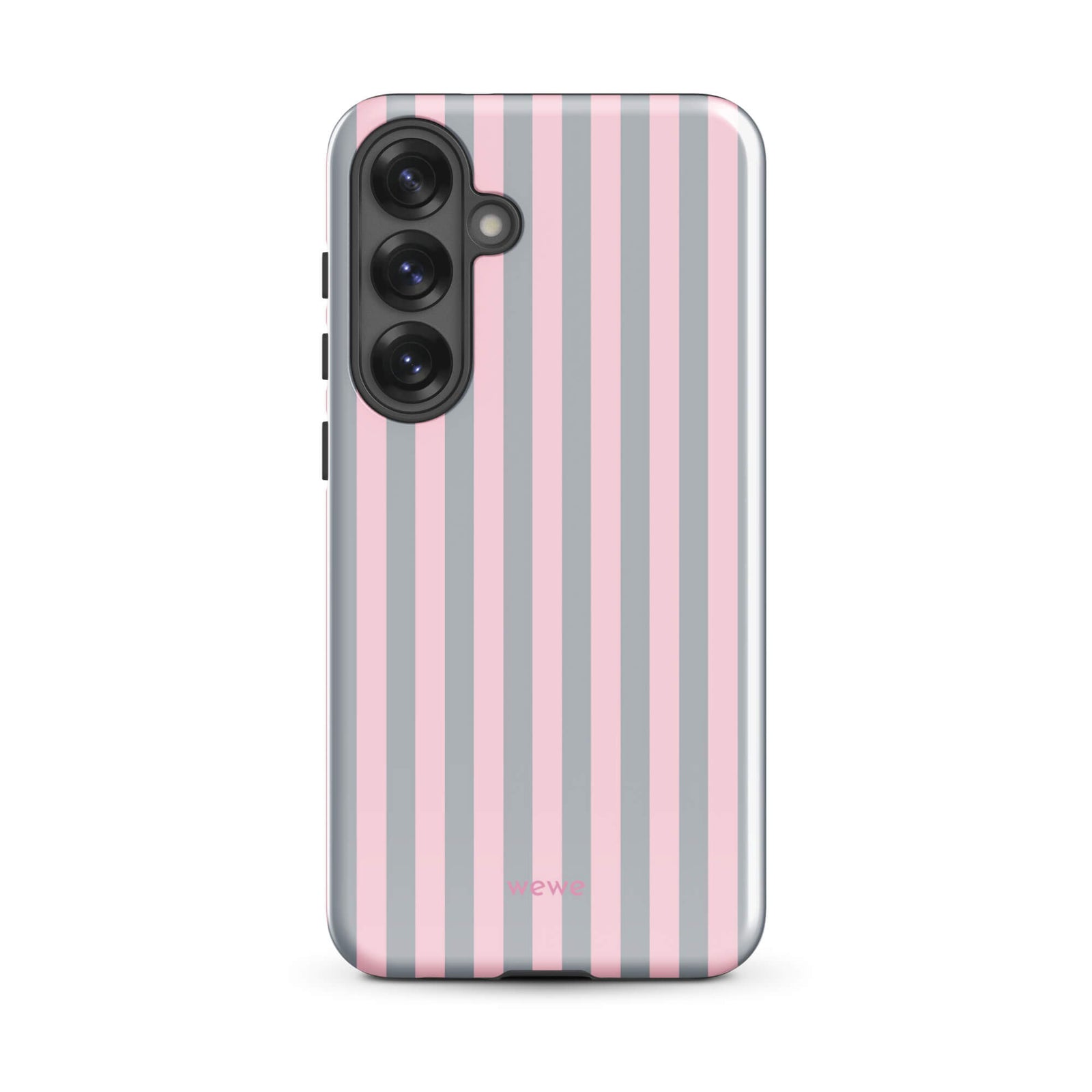 Blush & Gray Stripe iPhone 16 ProCase