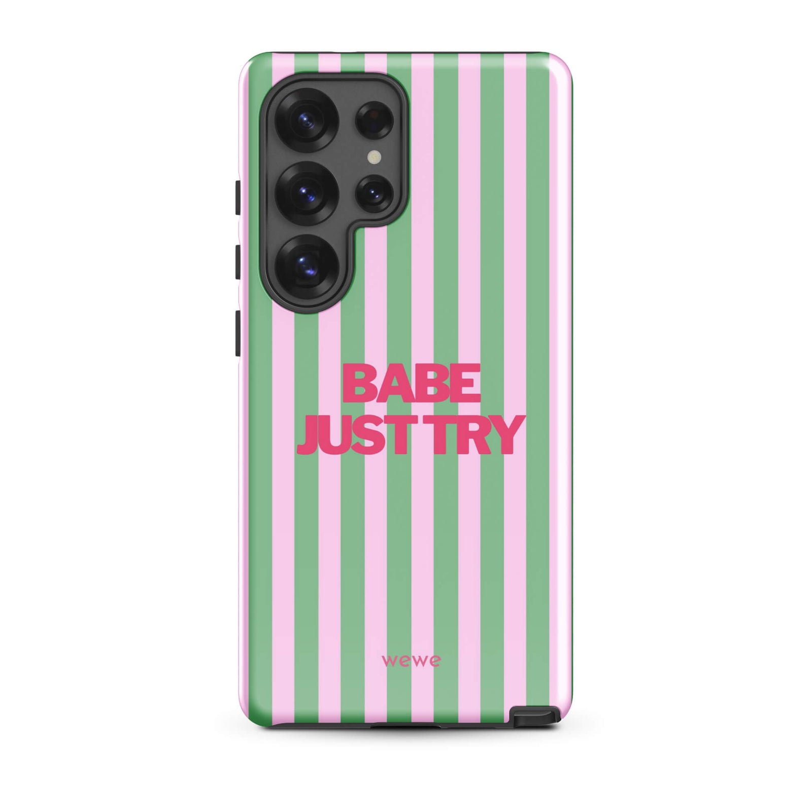 Babe Just Try Striped iPhone 16 Pro Case