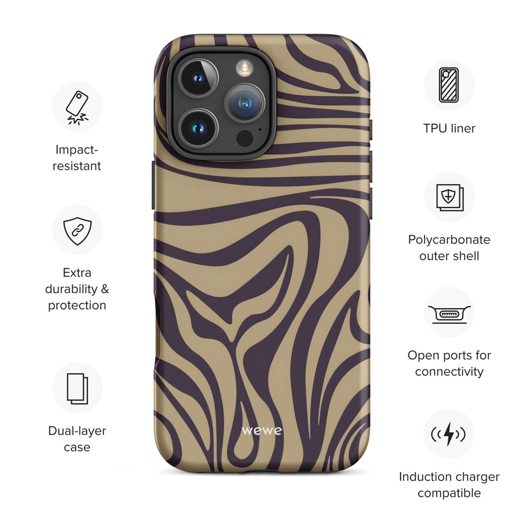Custom your warm coffee iphone case 16 pro max wireless charging compatible.