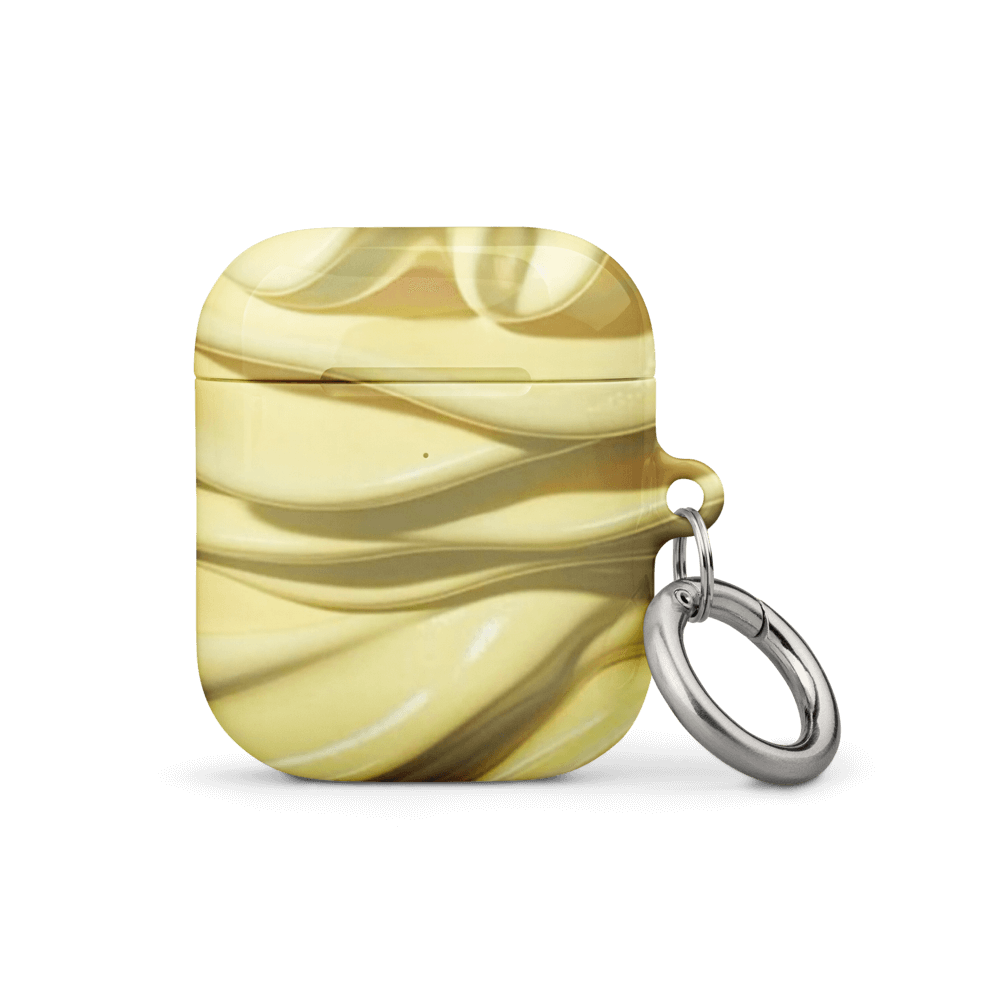 Custom whipped cream airpods case gen1 elegant design.