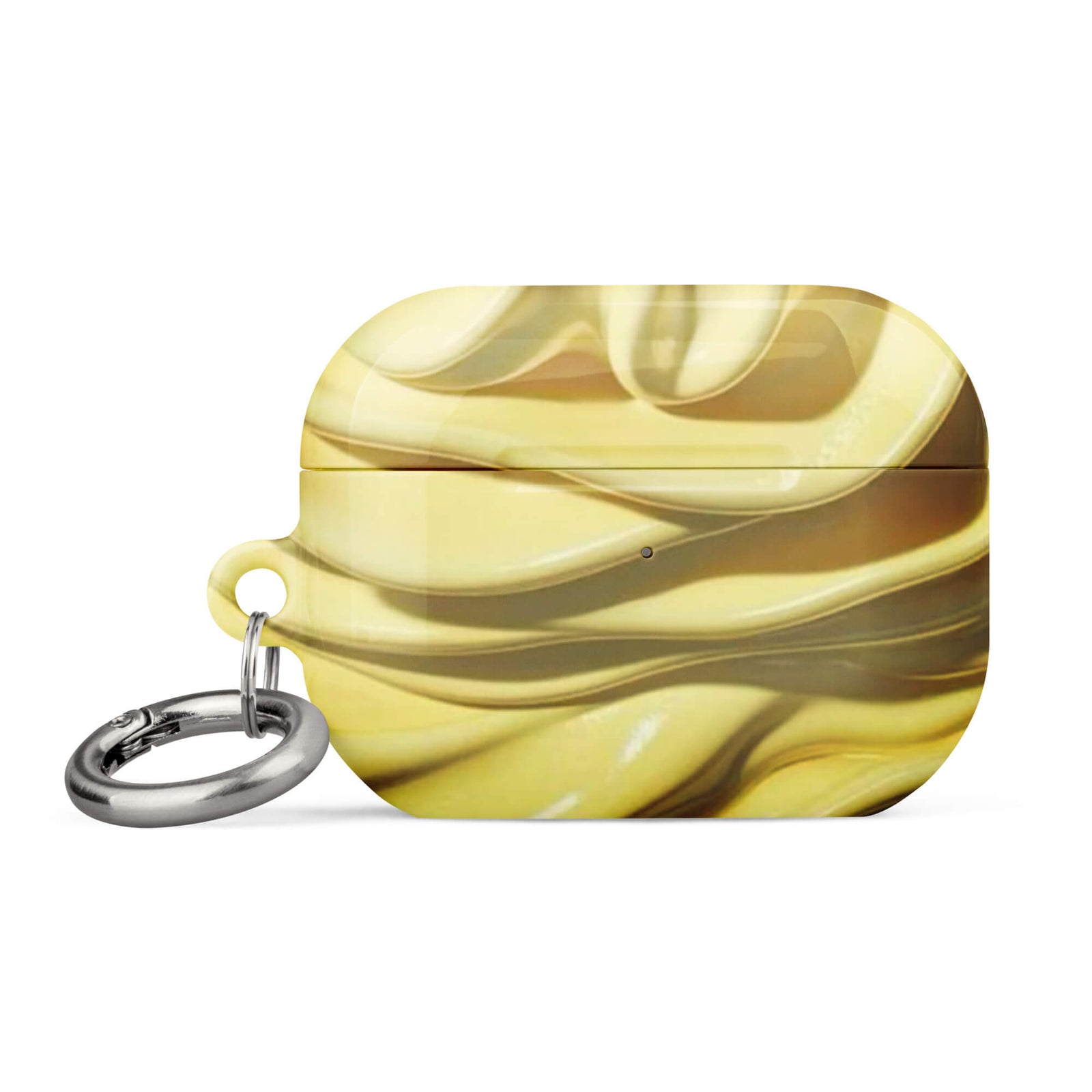 Custom whipped cream airpods case pro gen2 elegant design.