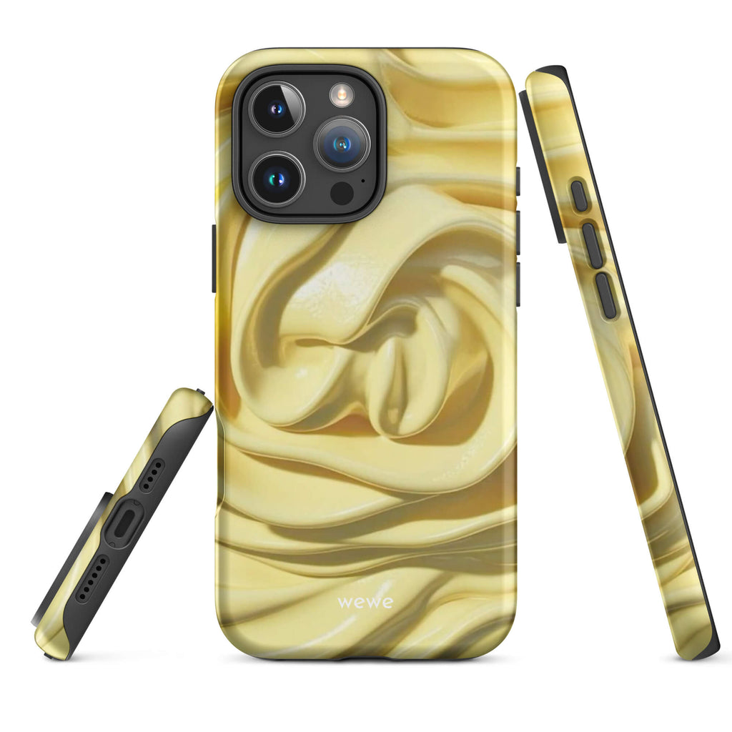 Custom whipped cream iphone case 16 pro max elegant design.