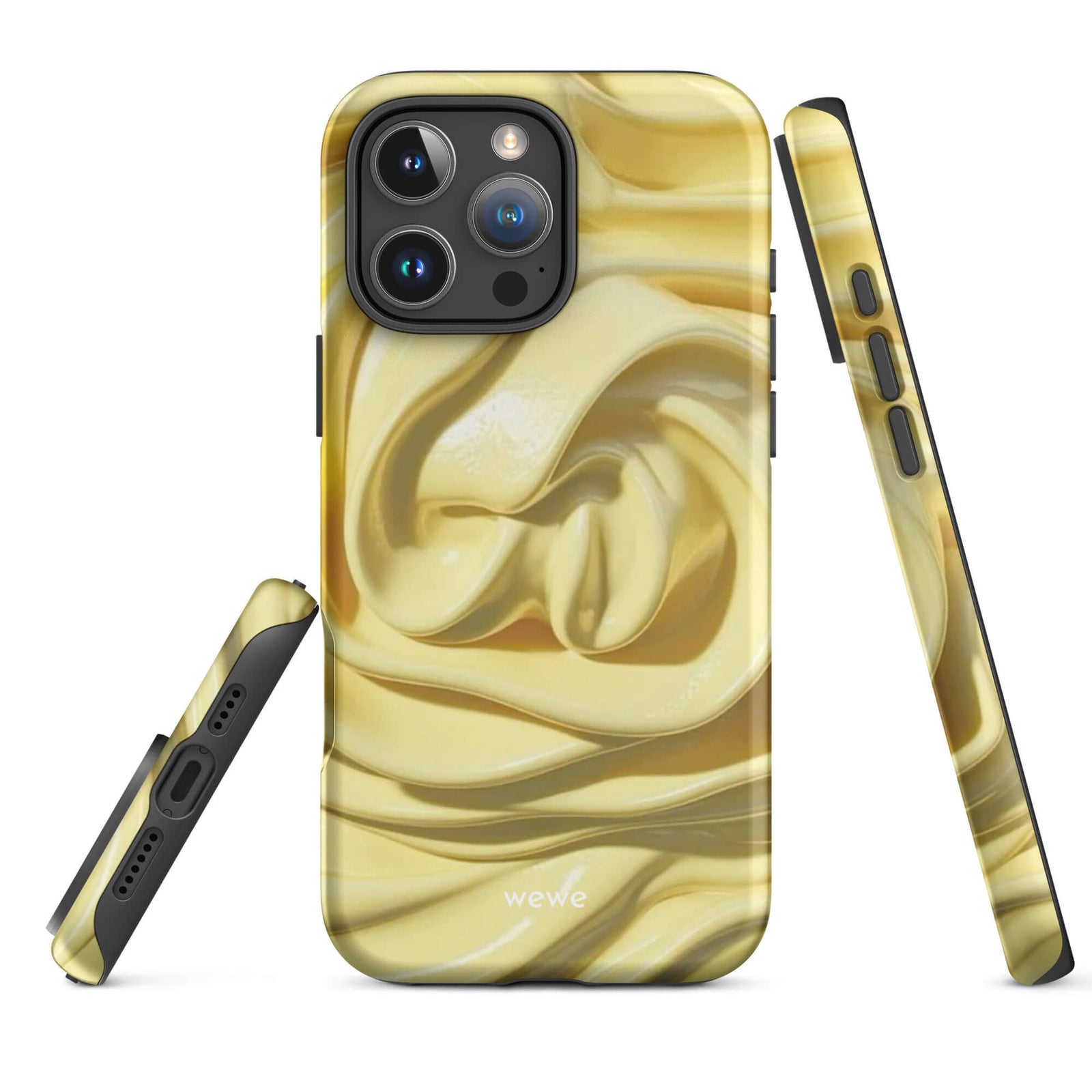 Custom whipped cream iphone case 16 pro max elegant design.