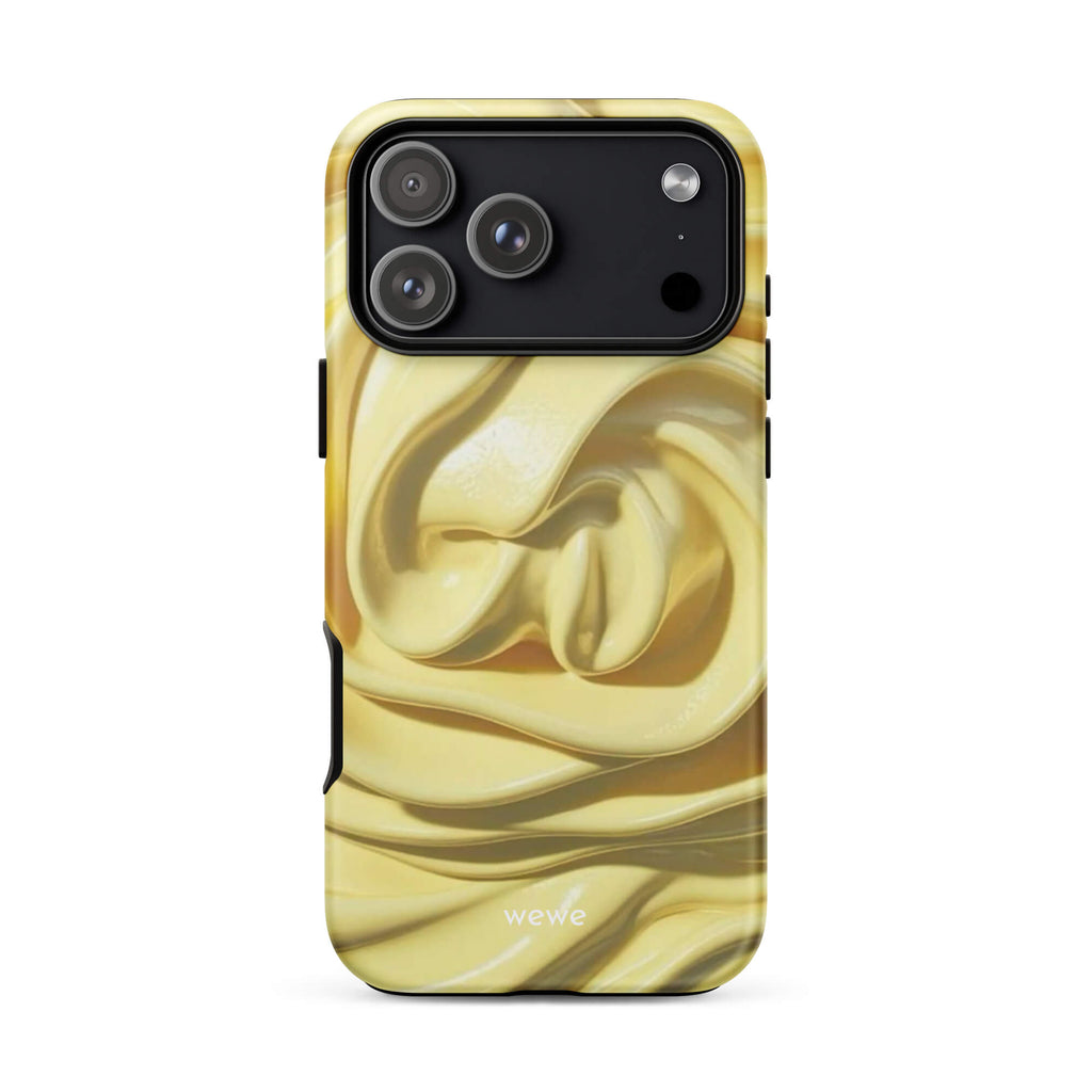 Custom whipped cream iphone case 17 pro max elegant design.