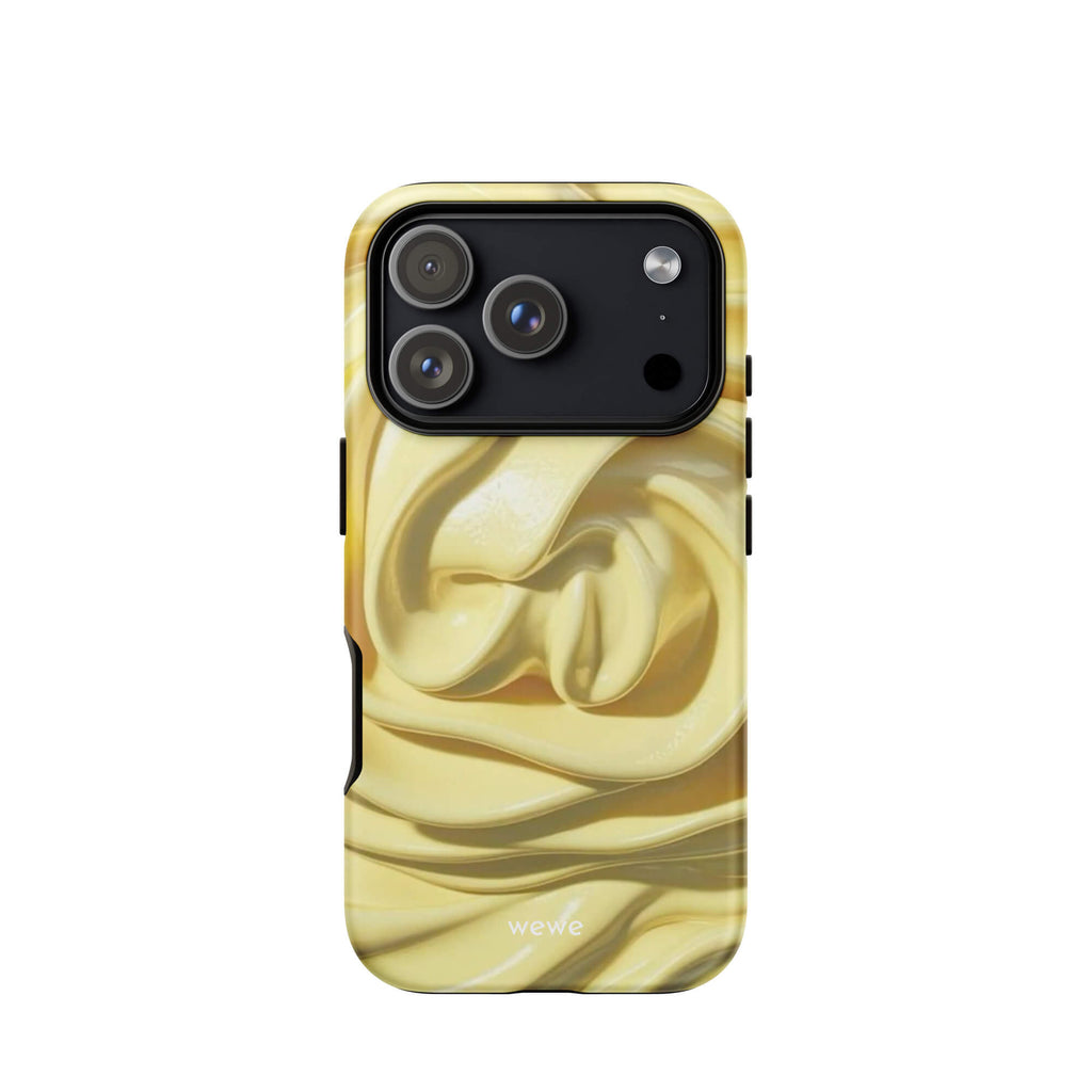 Custom whipped cream iphone case 17 pro elegant design.
