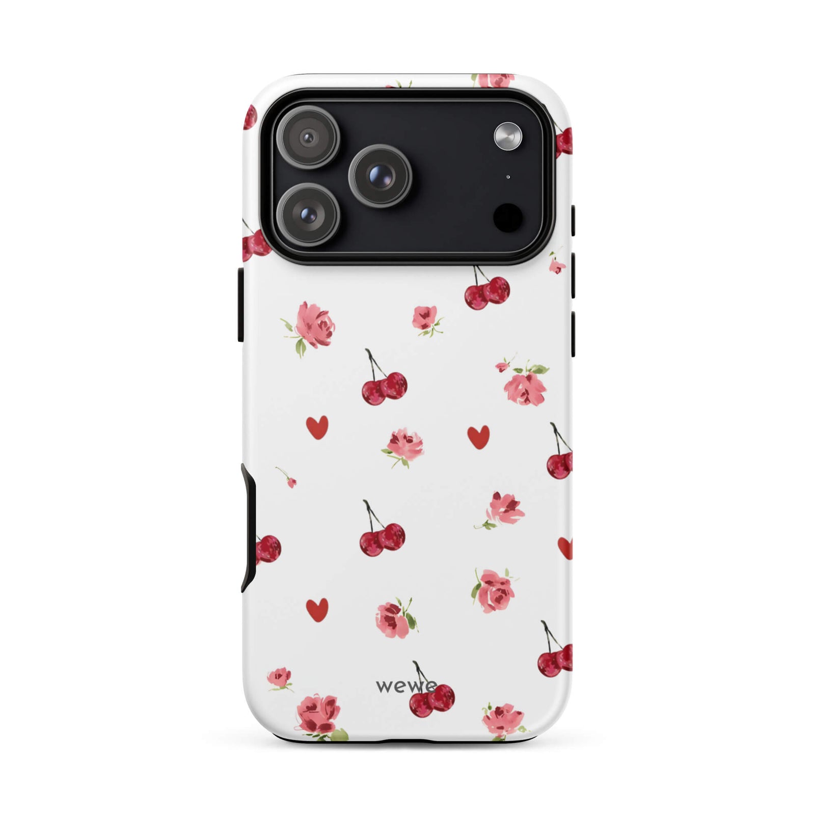 Custom cherry rose iphone case 17 pro max aesthetic.