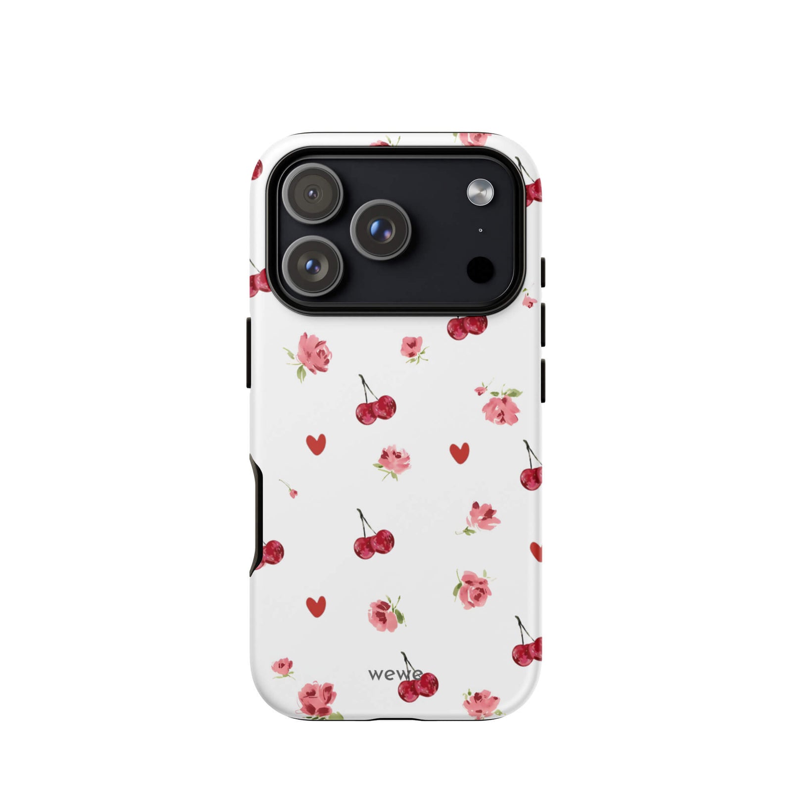 Custom cherry rose iphone case 17 pro aesthetic.