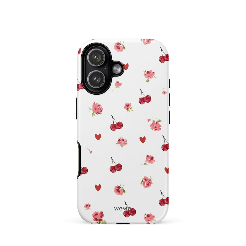 Custom cherry rose iphone case 17 aesthetic.