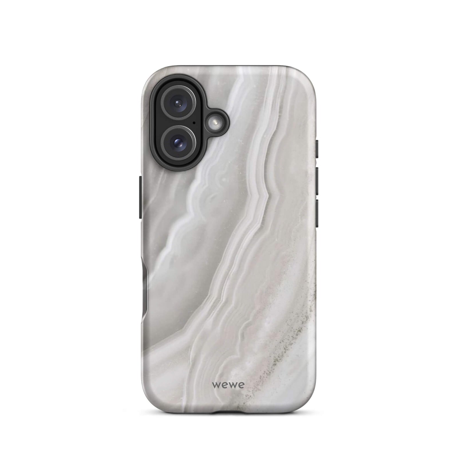 Custom stone white iphone case 16 white marble pattern.