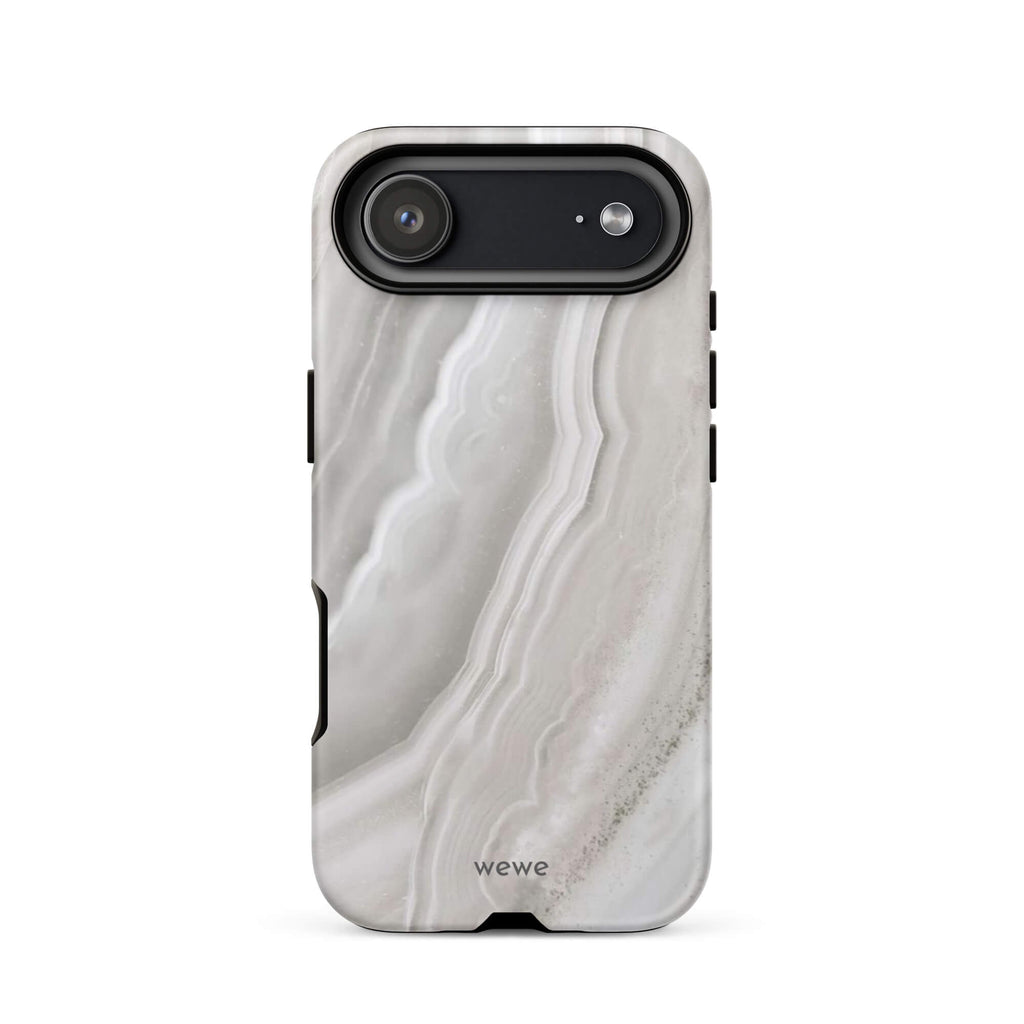 Custom stone white iphone case 17 air artistic style.