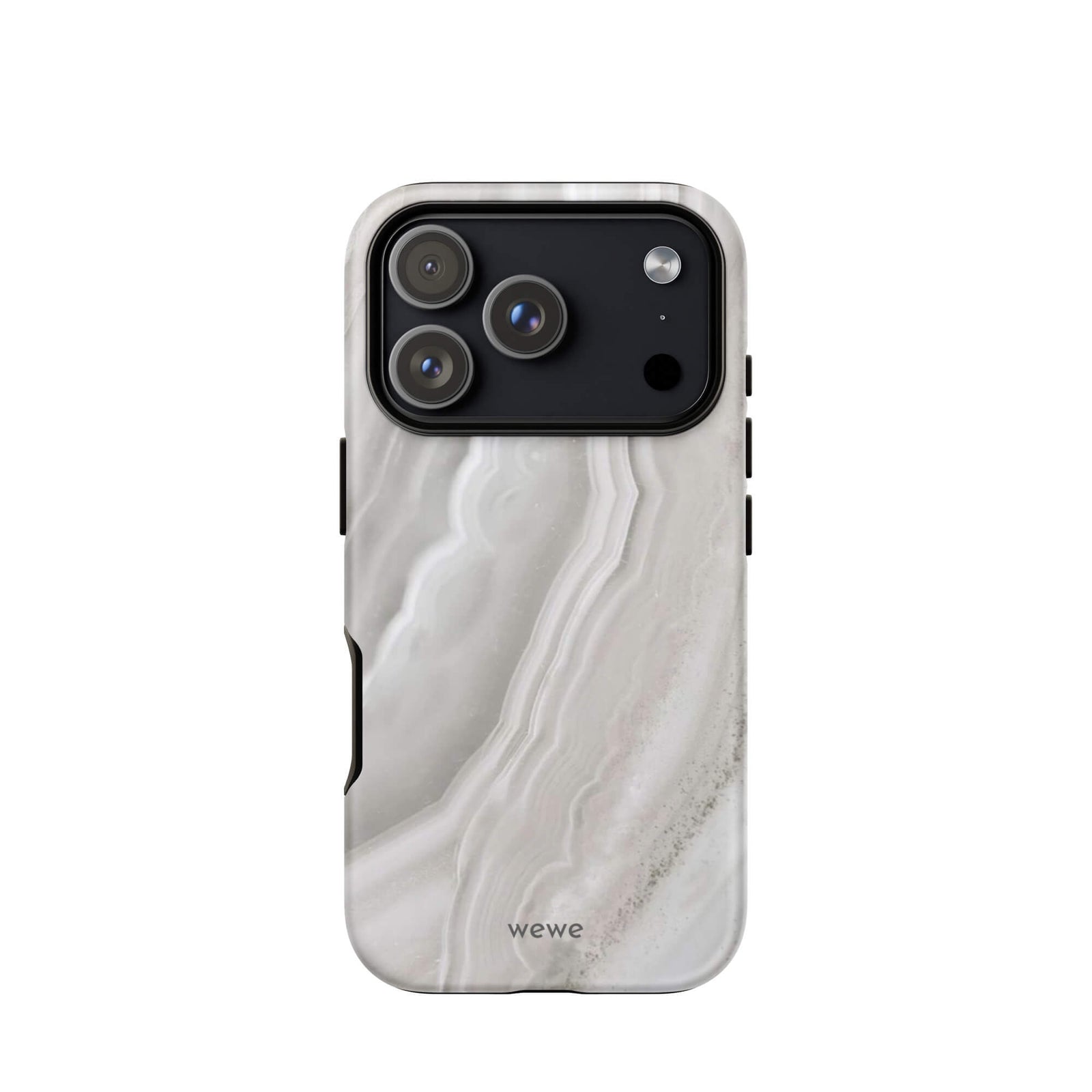 Custom stone white iphone case 17 pro artistic style.
