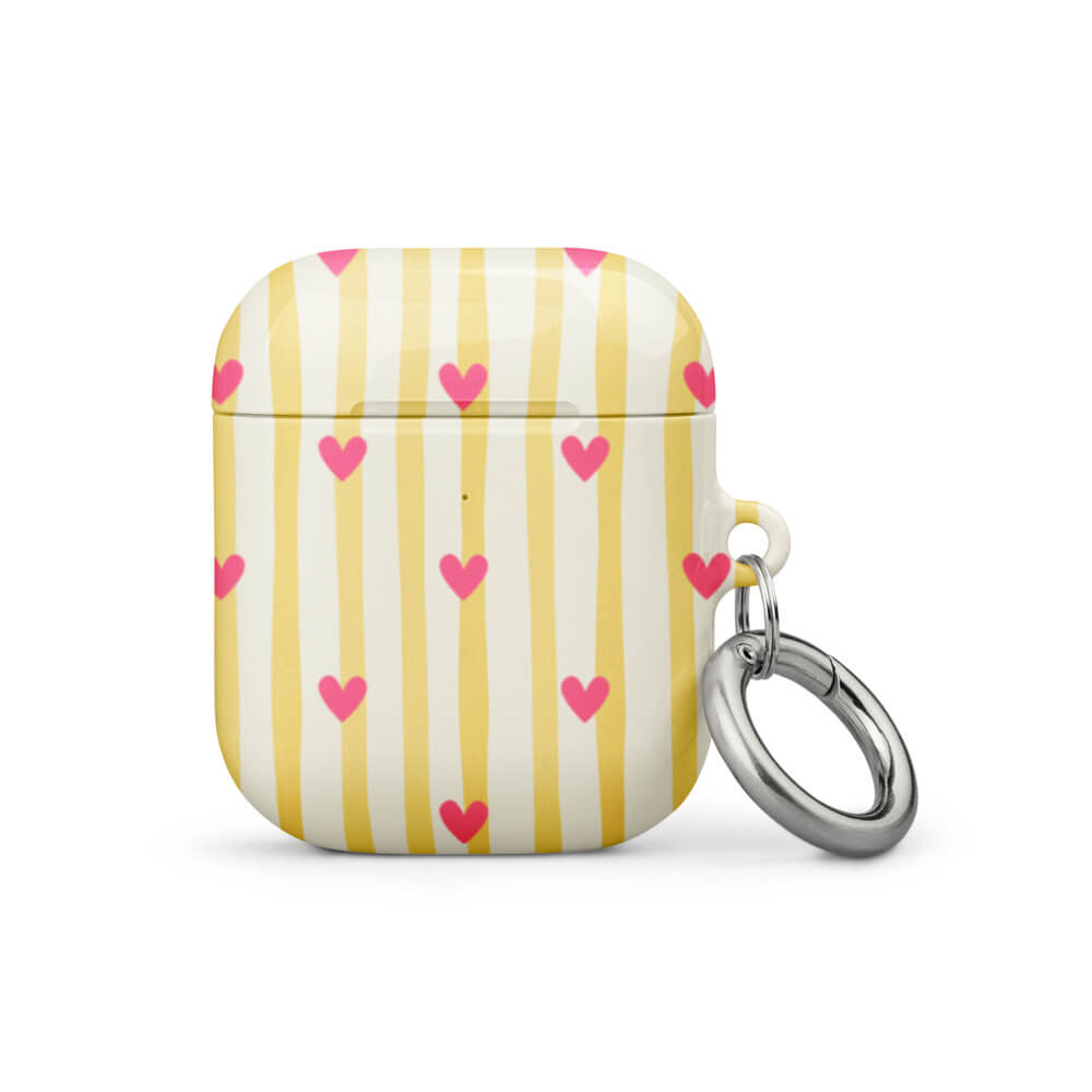 Custom blooming heart AirPods case gen1 romantic garden aesthetic.